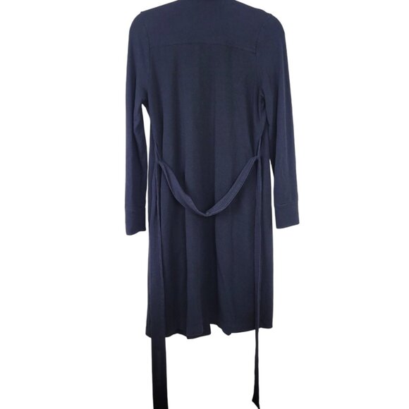Universal Standard Longsleeve Belted Robe with Pockets Black Cotton EUC small - Picture 5 of 12